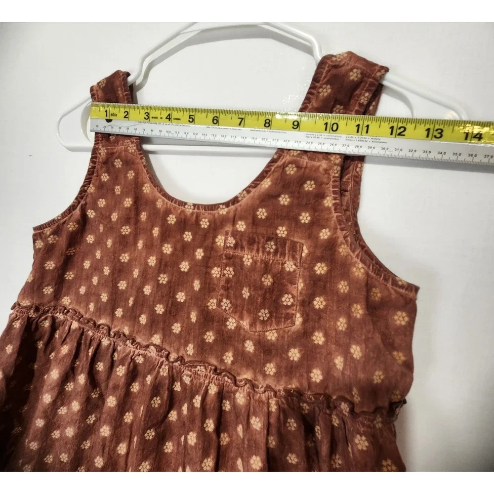 Cleo + Wolf Women's Floral Textured Country Style Midi Dress Brown Size S - Picture 4 of 7